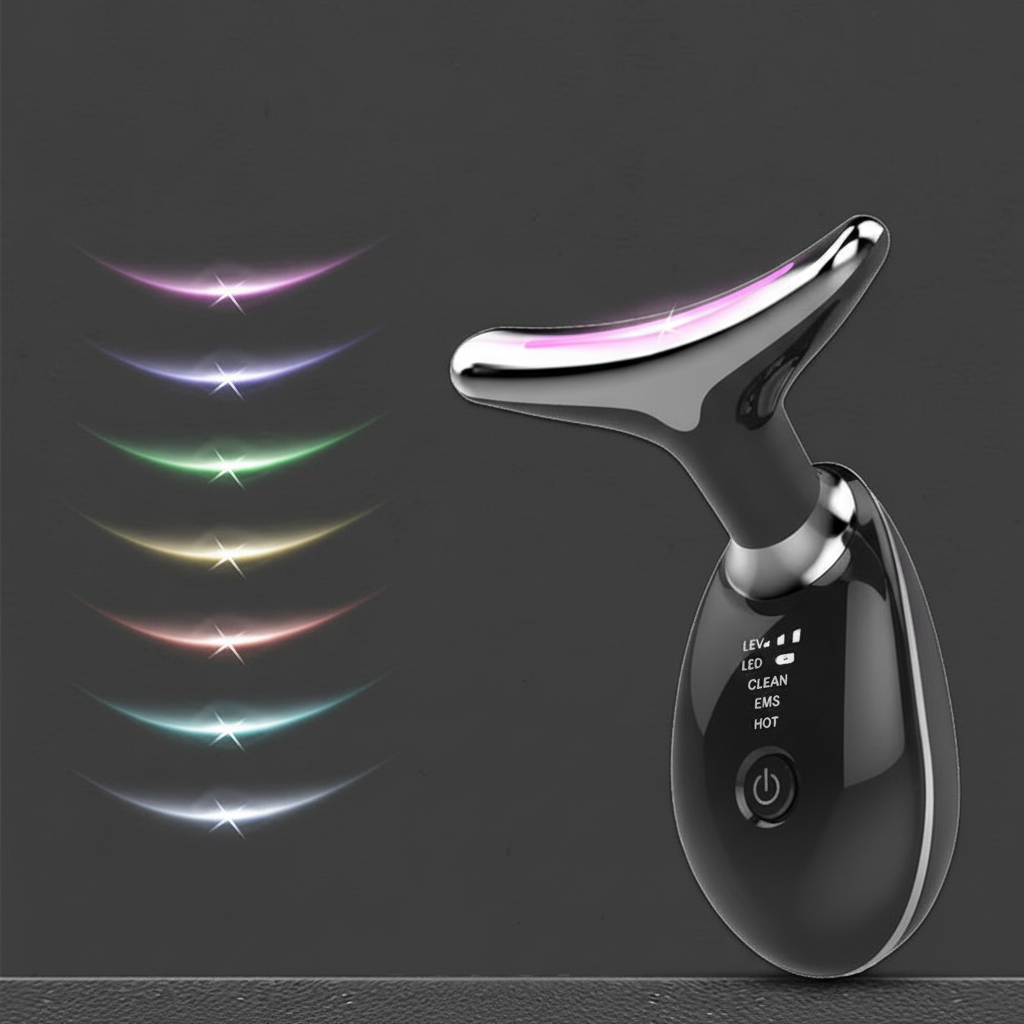 Masażer do twarzy z siedmioma kolorami LED